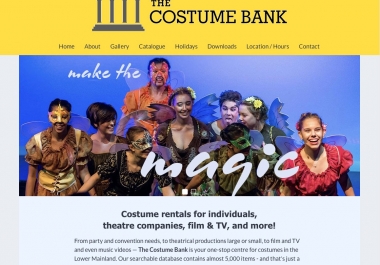 The Costume Bank - homepage